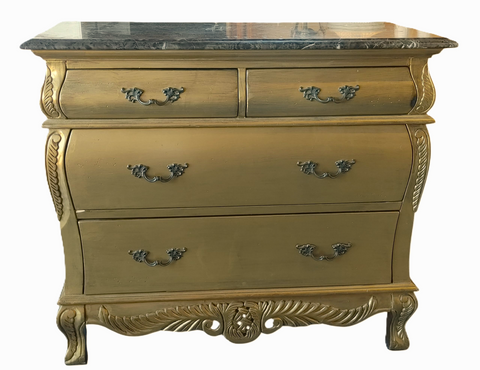 Gold French Style 4-Drawer Chest