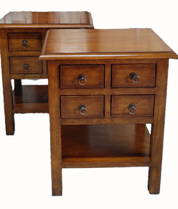 Pair Modern Shaker Style Side Tables Bedside Tables Nightstands
