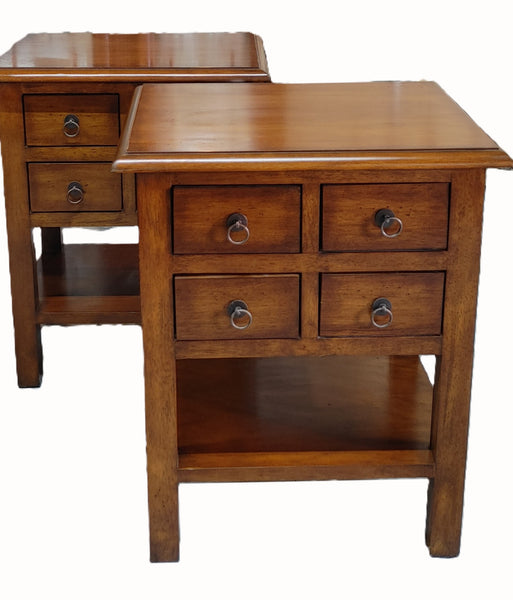Pair Modern Shaker Style Side Tables Bedside Tables Nightstands