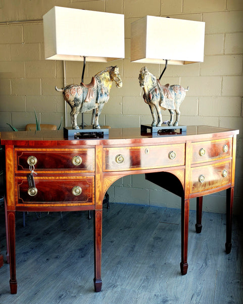 Baker Historic Charleston Federal Style Banded Mahogany Sideboard