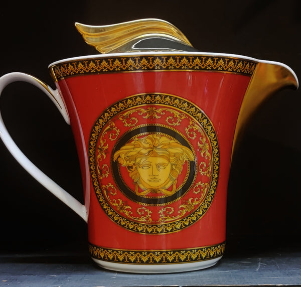 Versace Medusa Porcelain Tea Pot w Lid