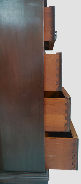 Craftique Mahogany Chippendale 3-Drawer Nightstand Side Tables
