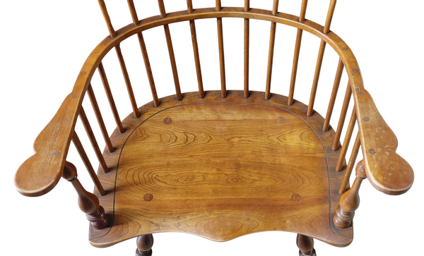 PAIR Stickley Cherry Windsor Arm Chairs