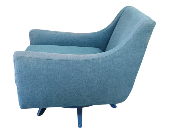 Sam Moore Retro Swivel Lounge Chair & Ottoman