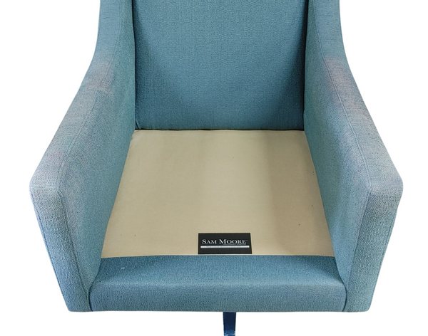 Sam Moore Retro Swivel Lounge Chair & Ottoman