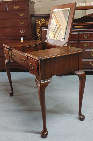 Henkel Harris Mahogany Vanity Dressing Table Desk Fliptop Mirror