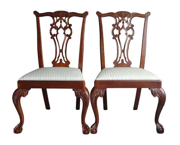 Mahogany Chippendale Style Dining Table and Chairs