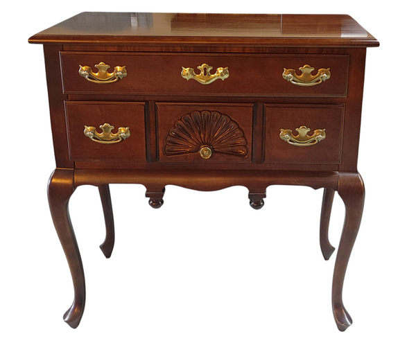 Vintage Hammary Queen Anne Cherry Lowboy Chest
