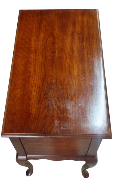 Vintage Hammary Queen Anne Cherry Lowboy Chest