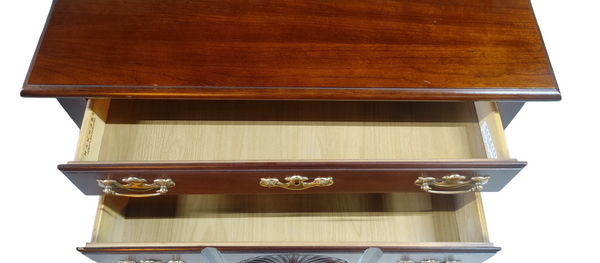 Vintage Hammary Queen Anne Cherry Lowboy Chest