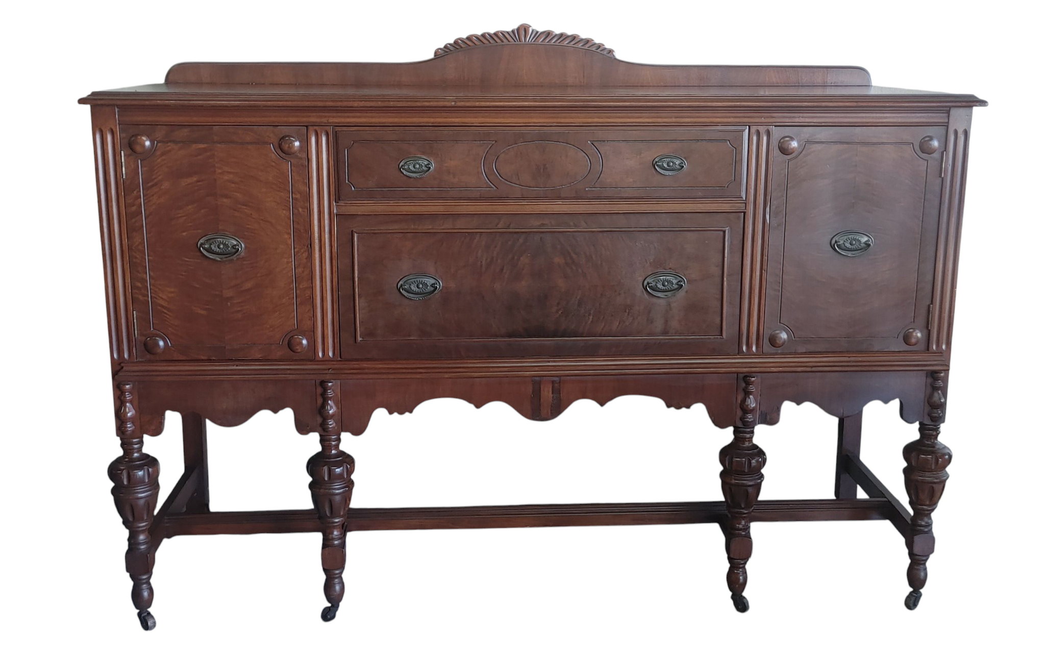 Antique Jacobean Revival Sideboard Buffet