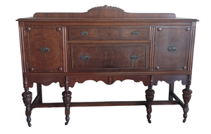 Antique Jacobean Revival Sideboard Buffet