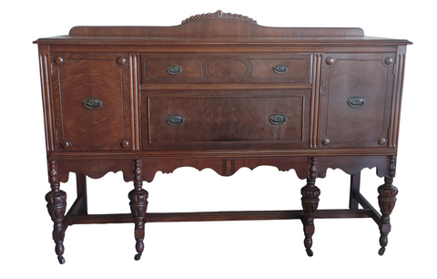 Antique Jacobean Revival Sideboard Buffet