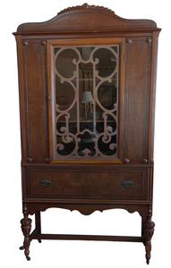 Antique Jacobean Revival  China Cabinet