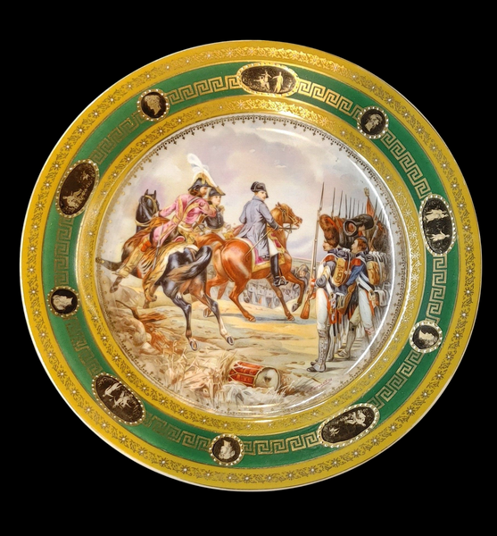 Napolean Battle Scene Decor Plate Bataille de Jena Austrian China