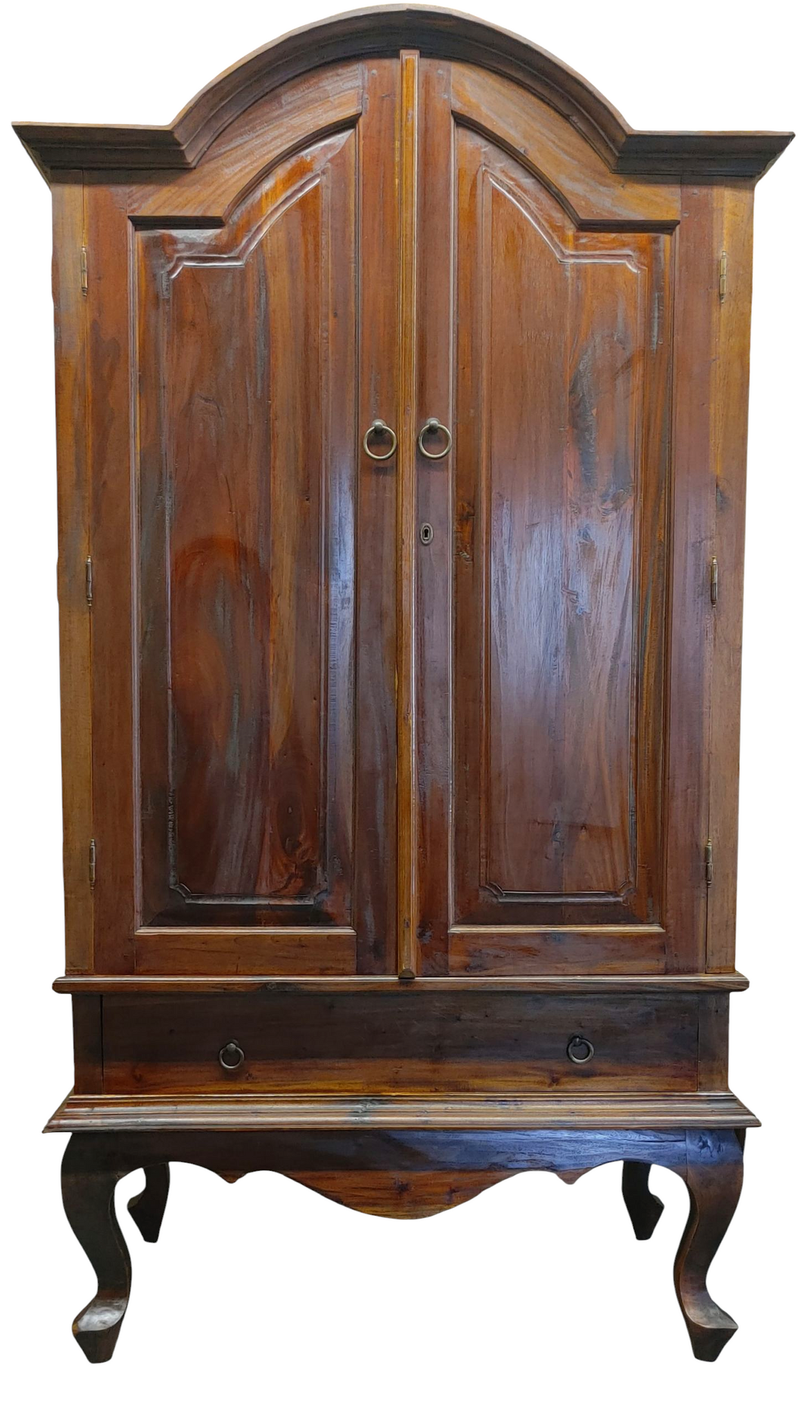 Dutch Colony Style Arch Top 2-Door Wood Amoire