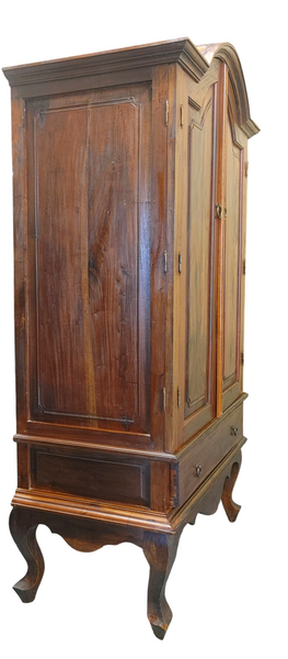 Dutch Colony Style Arch Top 2-Door Wood Amoire