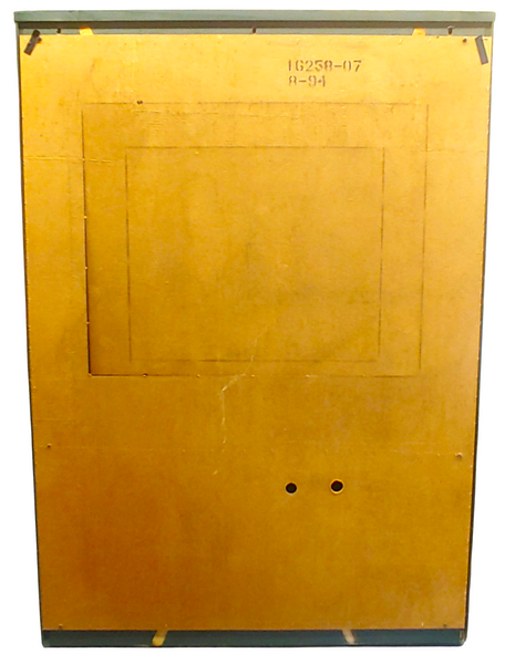 French Country Arts & Crafts Painted Wood Armoire Media Cabinet Pocket Doors