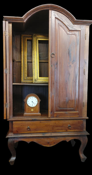 Dutch Colony Style Arch Top 2-Door Wood Amoire