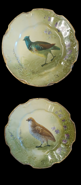 Late 19th Century Limoges Game Bird Set Dinnerware - 9 Pieces