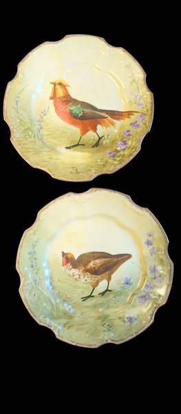 Late 19th Century Limoges Game Bird Set Dinnerware - 9 Pieces