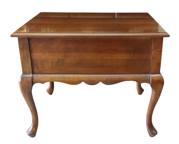 Vintage Cherry Queen Anne End Tables Hammary Furniture Company - A Pair