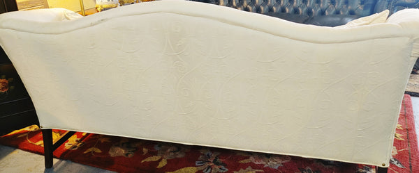 Chippendale Style Custom Upholstered Camelback Sofa