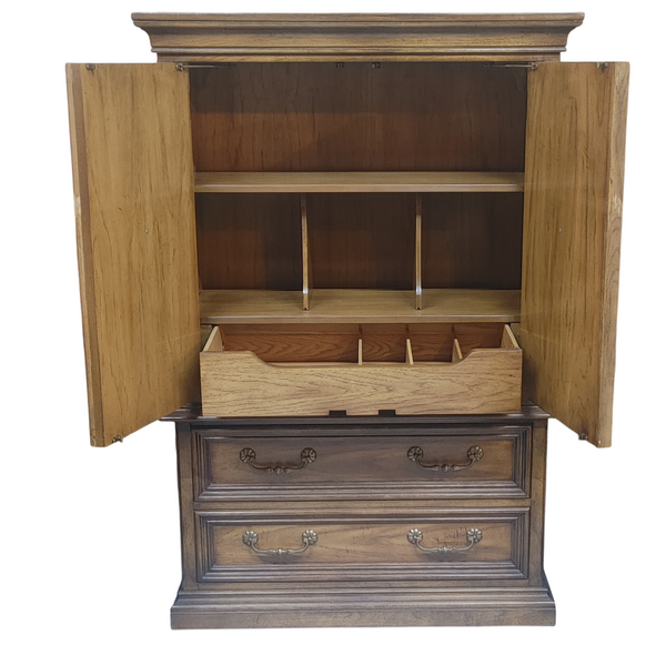 White of Mebane Walnut Italian Provincial Wardrobe Chest 20th Century