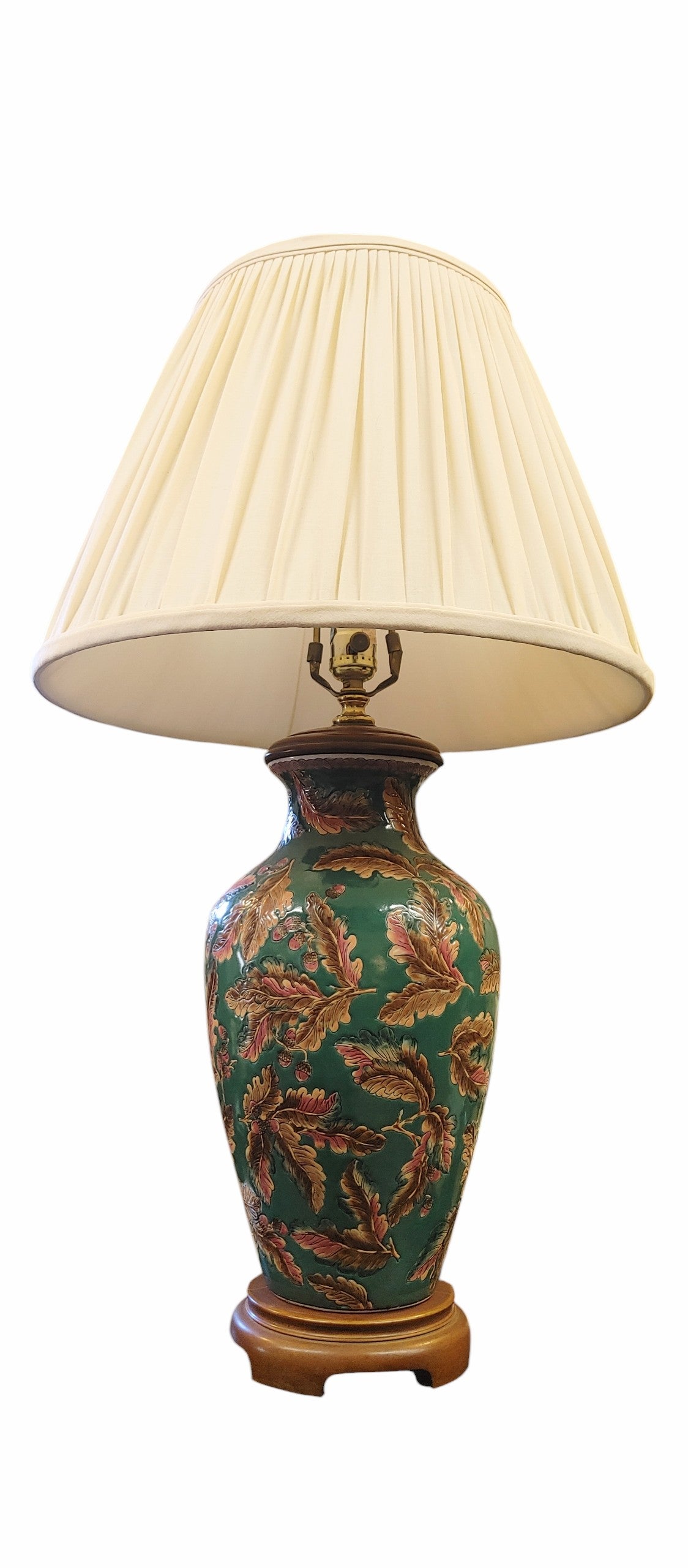 Vintage Bob Timberlake Green Gold Floral Ginger Jar Lamp – ATTIC