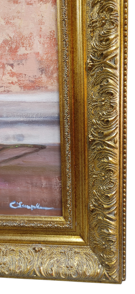 Signed Original Still Life Impressionist Pink Floral Bouquet