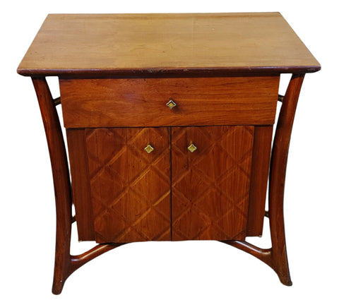 PAIR MCM Walnut Side End Tables Nightstands Piet Hein