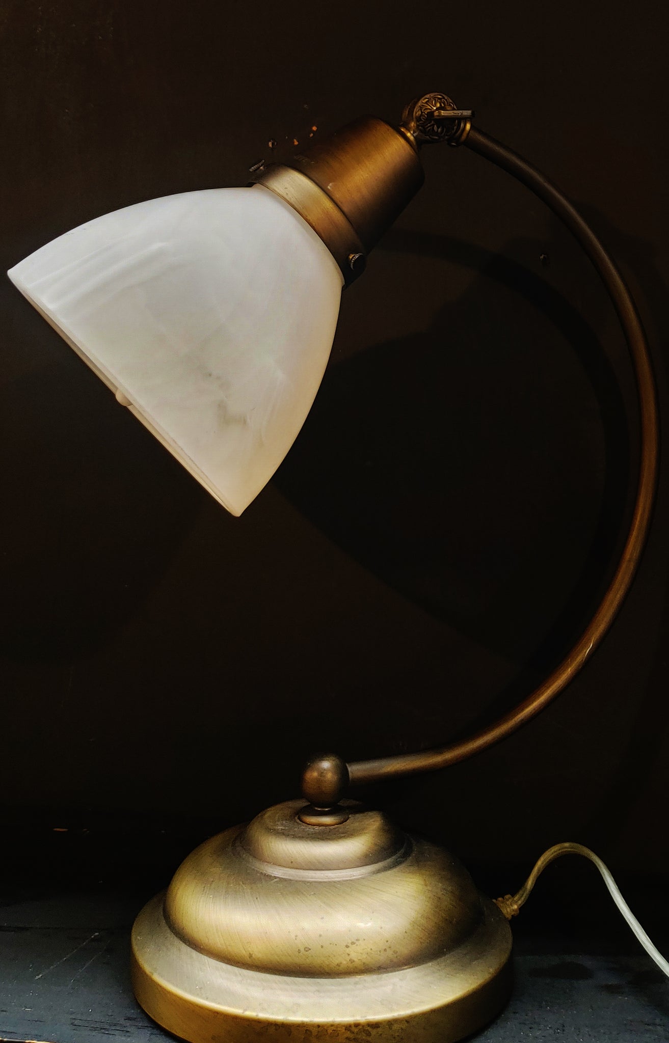 Ott-Lite Bankers Table Desk Lamp Bronze Antique Style