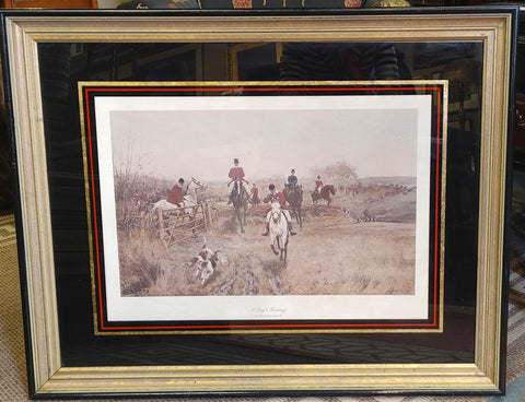 Vintage Fox Hunt Print "A Day's Hunting" Bombay Company