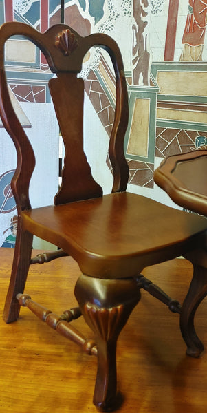 Pie Crust Table Chairs Miniature Queen Anne Doll Furniture Dept 56