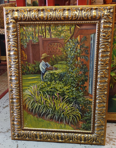 Original Landscape Oil Painting "The Gardener"
