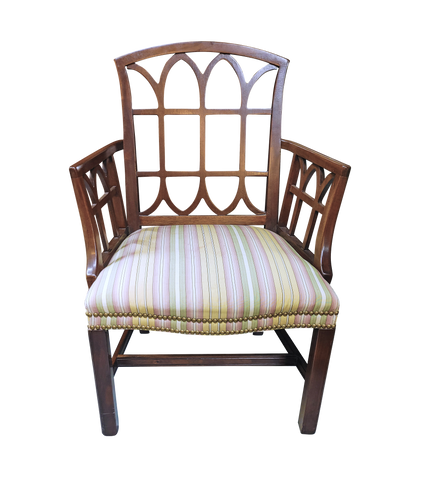 Hickory Chair Fretwork Armchair