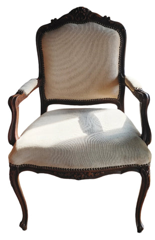 French Louis XV Style Open Armchair