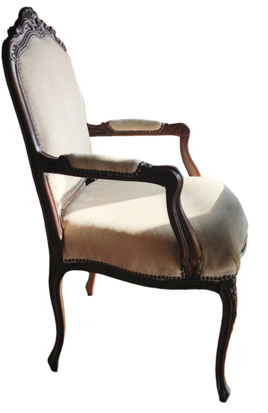 French Louis XV Style Open Armchair