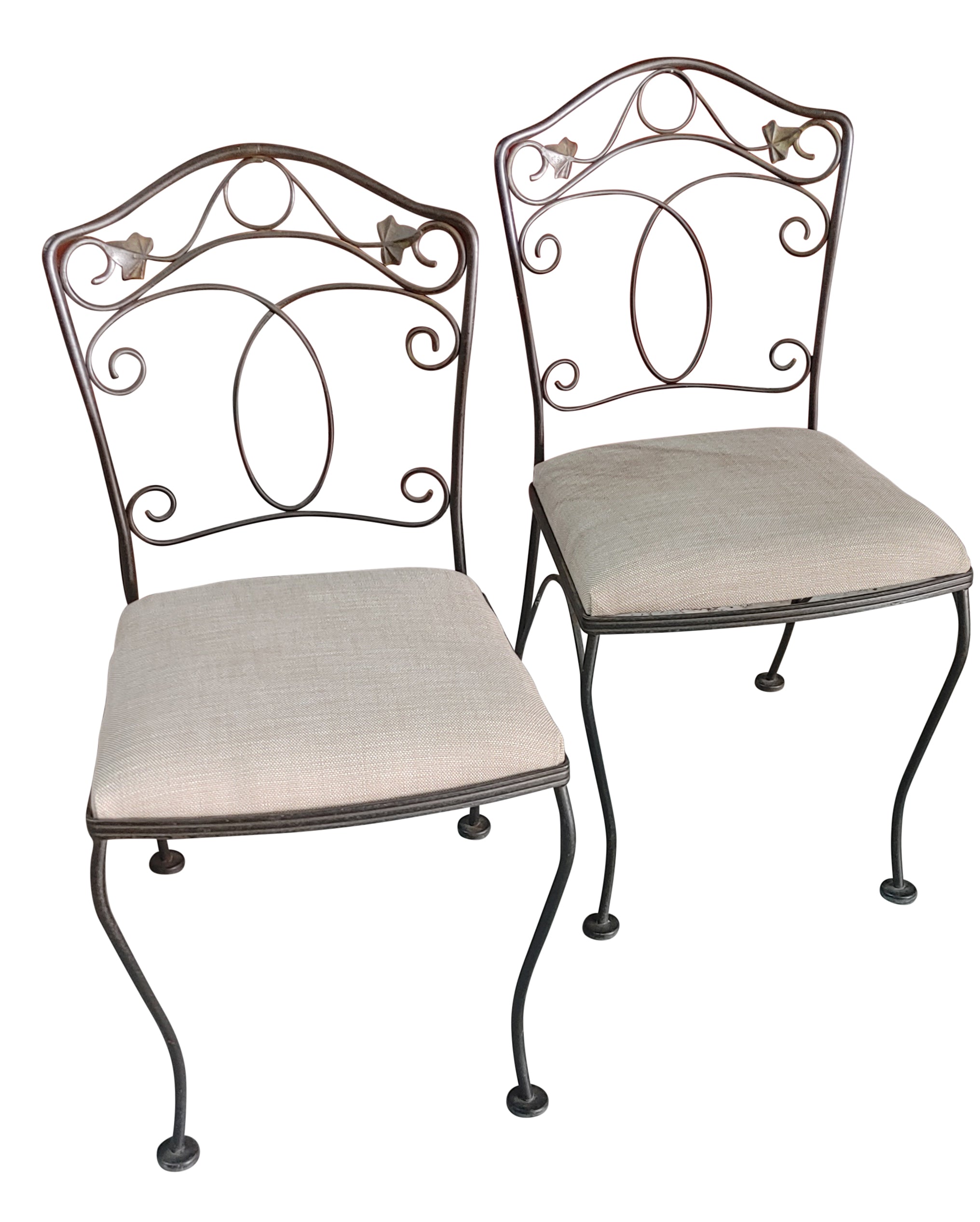 antique rod iron chairs