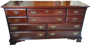 Chippendale Style Long Dresser & Mirror Sumter Cabinet Compamy