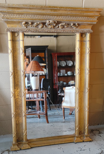 Mid 20th Century Empire Style Beveled Mirror