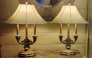 Neoclassical Candelabra Lamps - A Pair