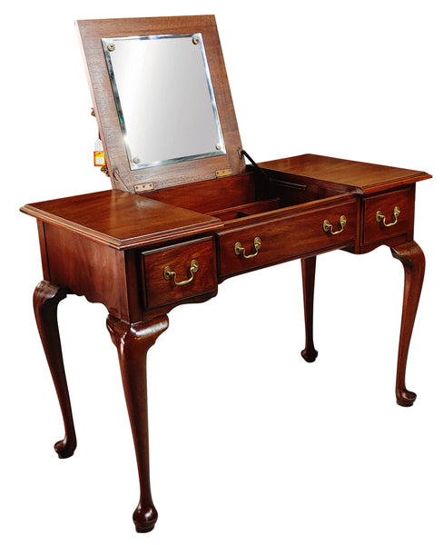 Henkel Harris Mahogany Vanity Dressing Table Desk Fliptop Mirror