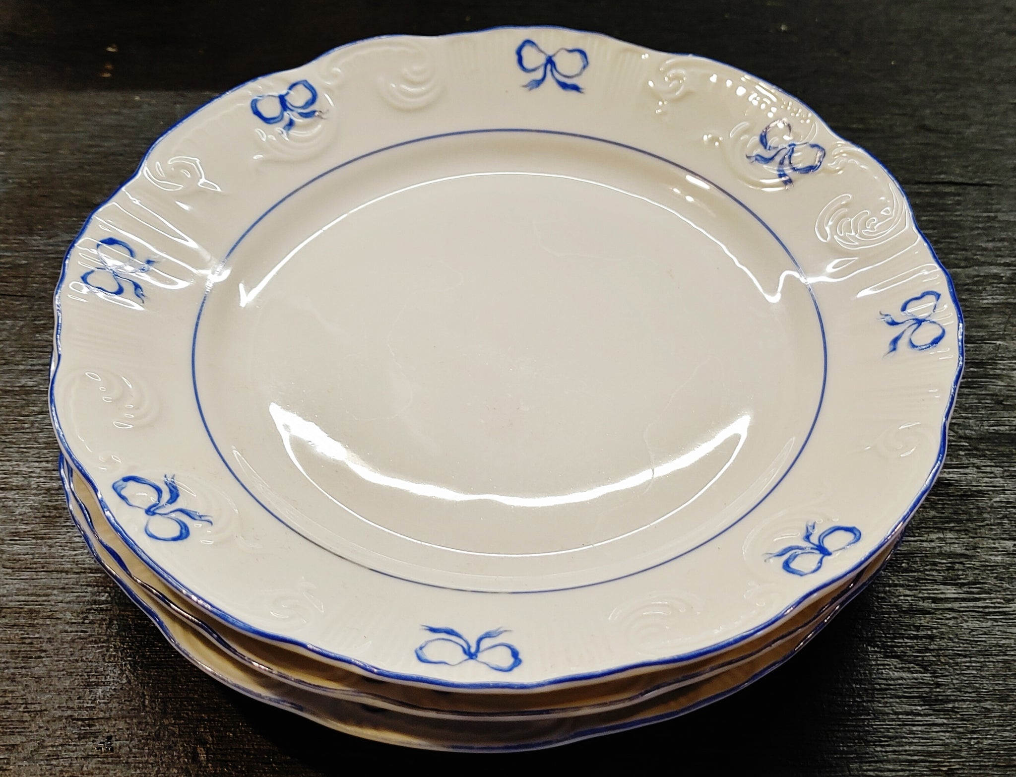 Vista Alegre Ruban Blue Salad Plate Set of 3