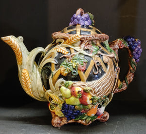 Fitz & Floyd Inspired Ceramic Teapot