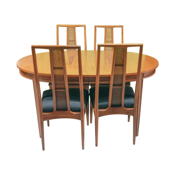 Vintage Mid Century Modern MCM Danish Style Dining Table and Chairs Dinette 5 pc