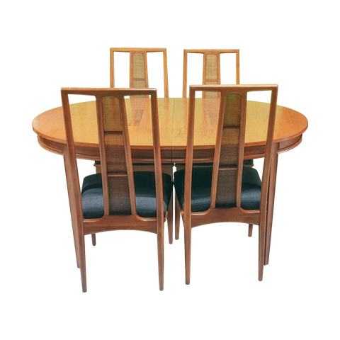 Vintage Mid Century Modern MCM Danish Style Dining Table and Chairs Dinette 5 pc