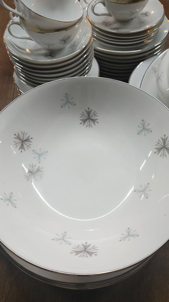 MCM Atomic Starburst Snowflake Dinnerware by Sone Japan #1681 - 57 pcs