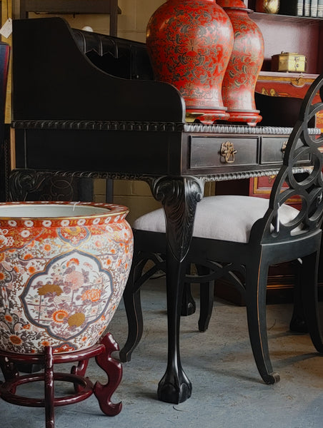 Black Escritoire Secretary Desk