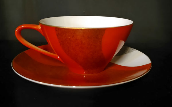 MCM Scarlet by Noritake Coffee Tea Cups and Saucers - 11 pcs